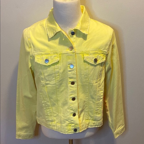C’est Toi Yellow Denim Jacket – NWT – Size Large - Picture 1 of 9